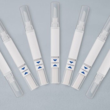 A curved row of nasal gel applicators.