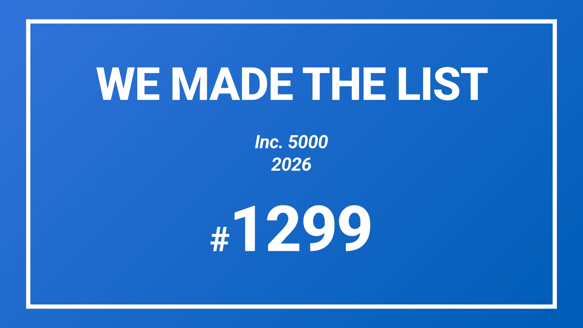 Graphic announcing Empower's ranking on Inc. 5000 list